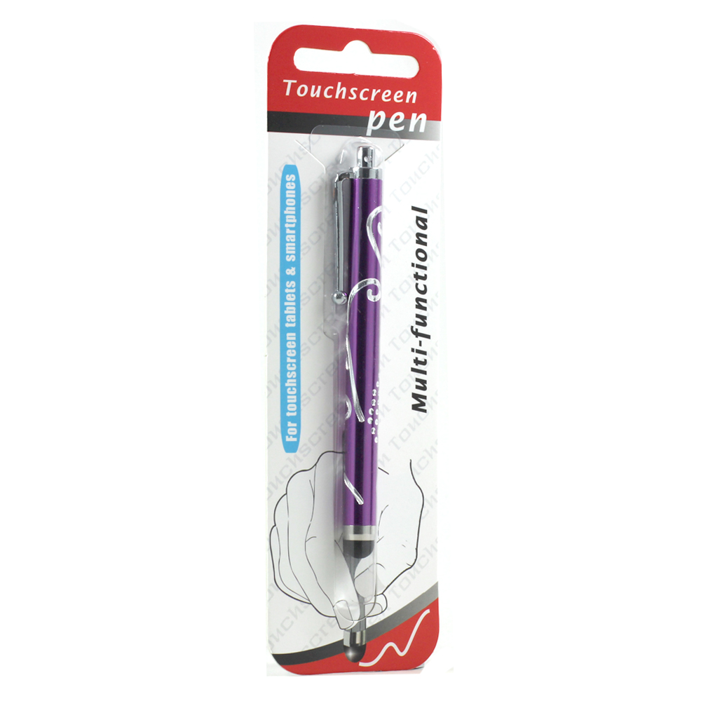 Glitter Diamond Slim Stylus Touch Pen (Purple)